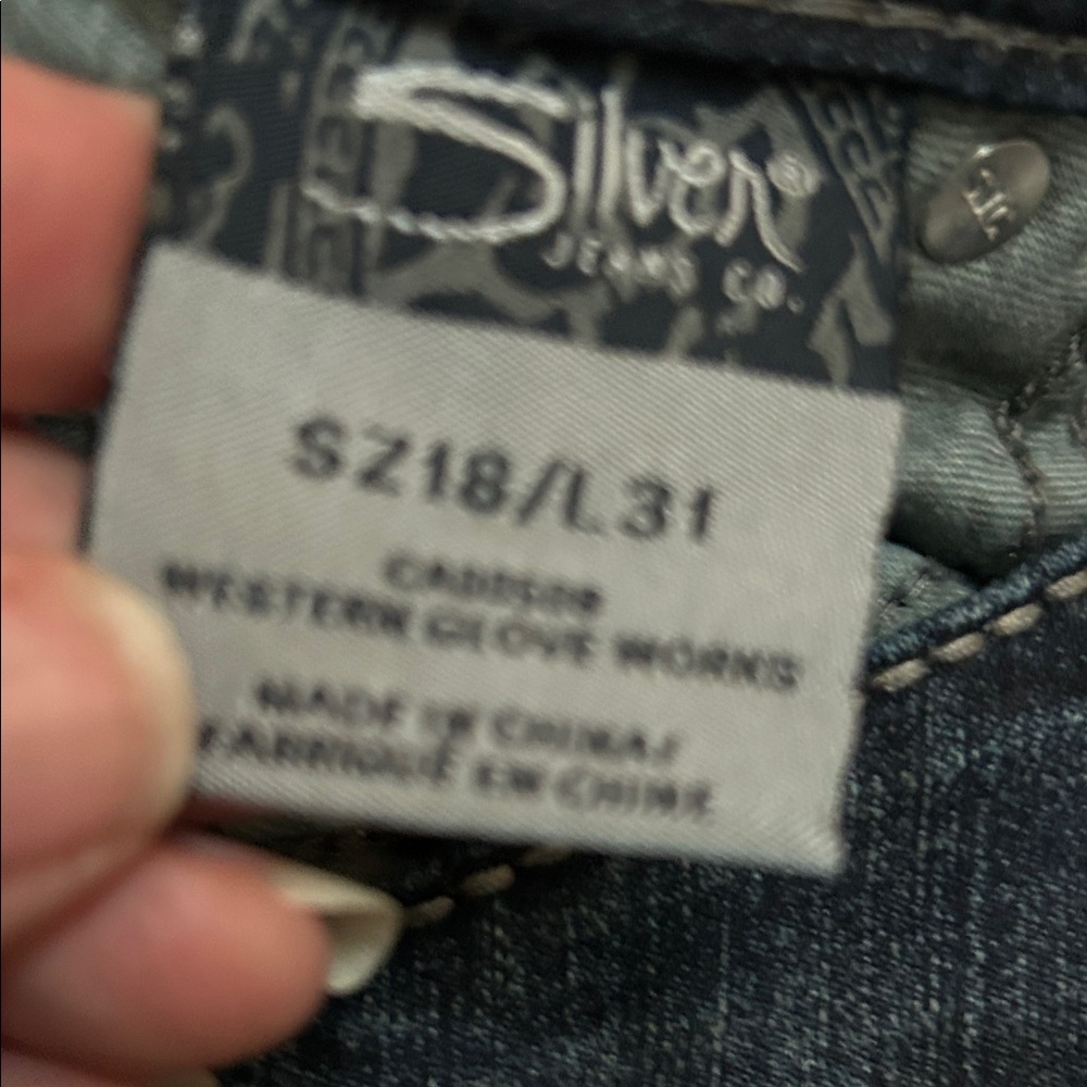 Silver Jeans Dark Indigo  Jeans with Contrast Stitching - Picture 8 of 8